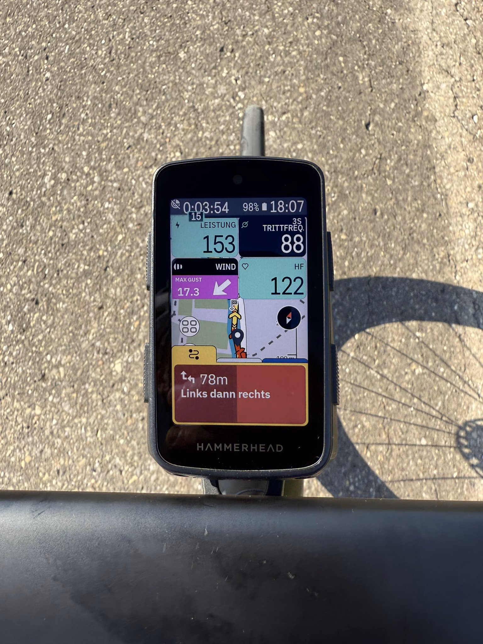 Hammerhead Karoo 3 Navigation Review – Turn Instructions During Rerouting