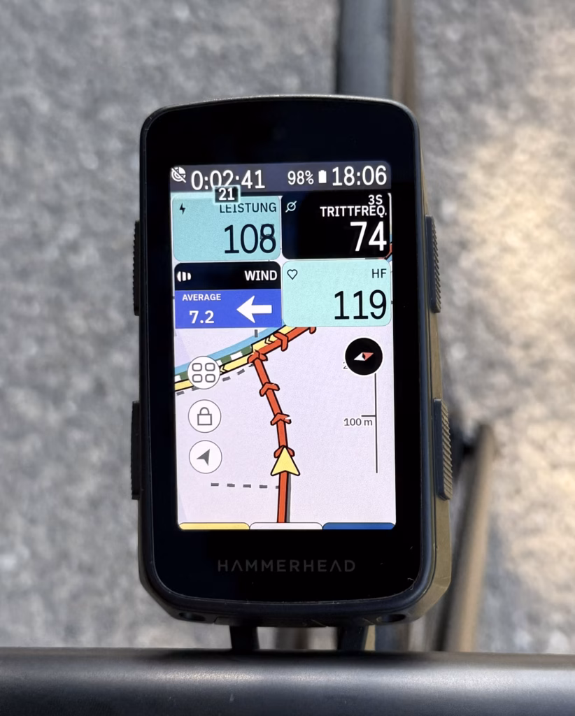 Hammerhead Karoo 3 navigation test: rerouting