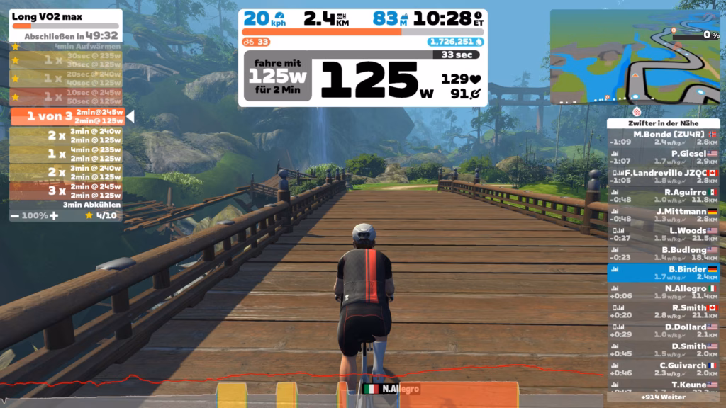 Wahoo Kickr Core Zwift training