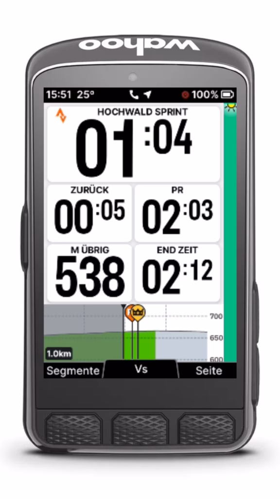 WahooElemnt Ace Strava Live Segments Start