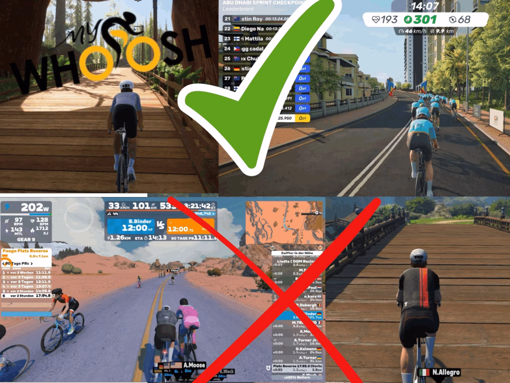 MyWhoosh vs Zwift