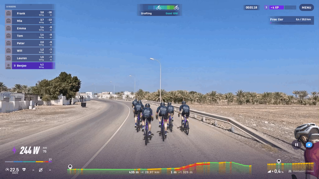 Tacx Neo 2T test with Rouvy