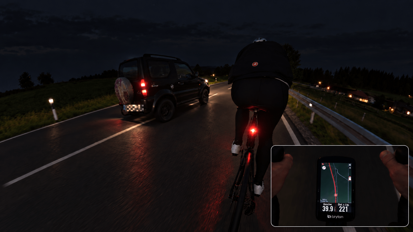 Comparison of different road bike rear lights