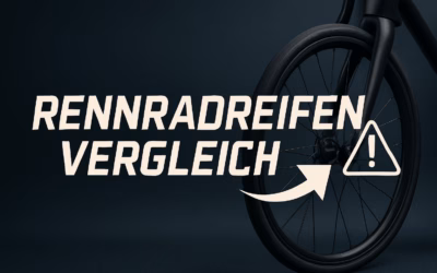 Road Bike Tyre Comparison – Front Tyre with a Warning Symbol