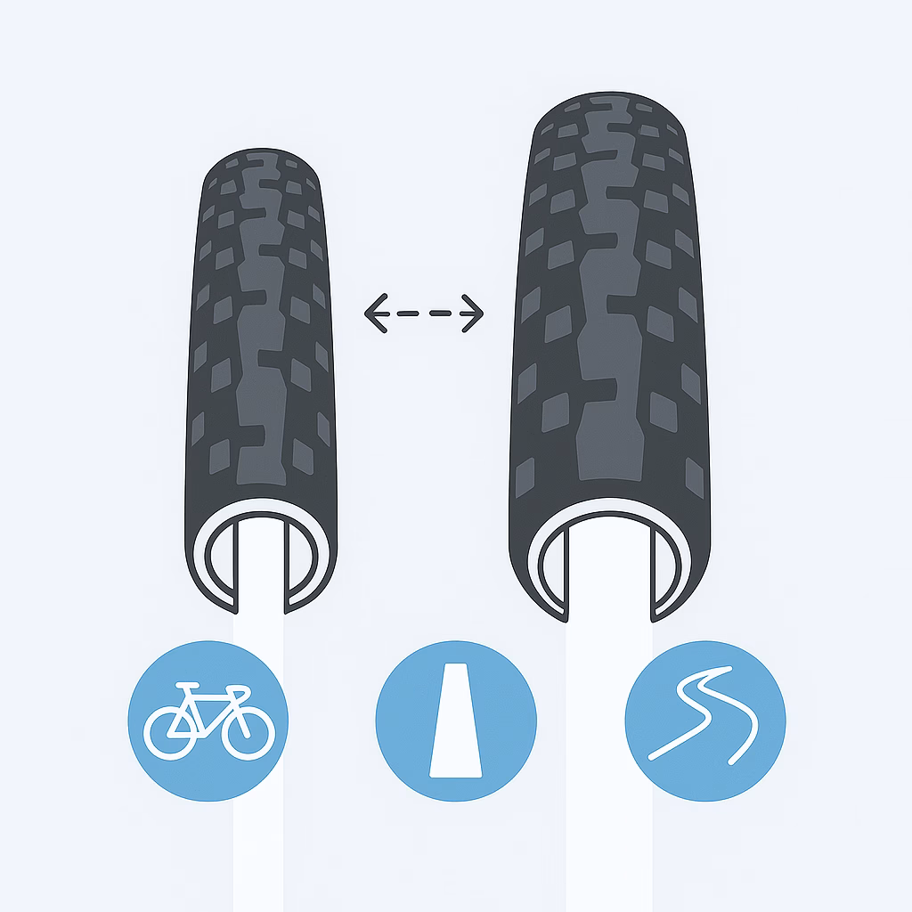 Road Bike Tyre Comparison - Tyre Width