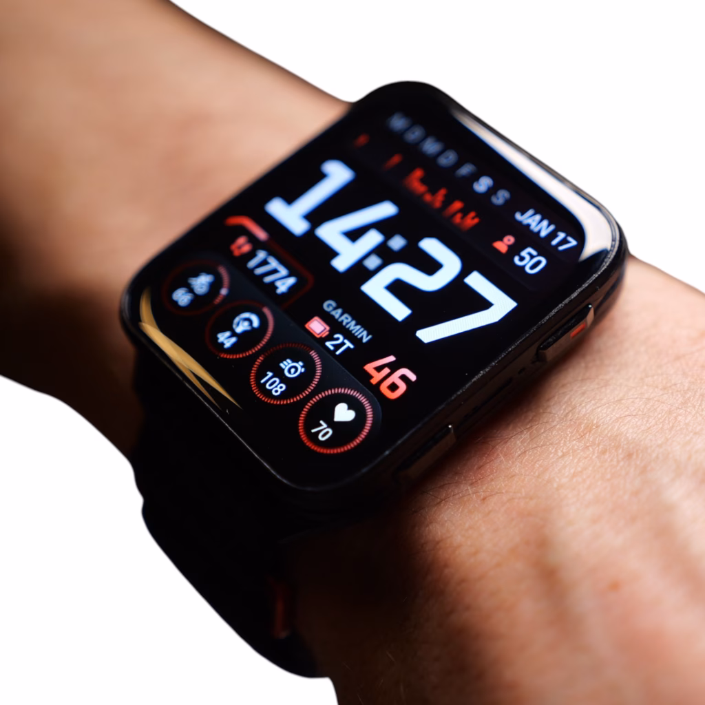 Garmin Venu X1 display readability while worn
