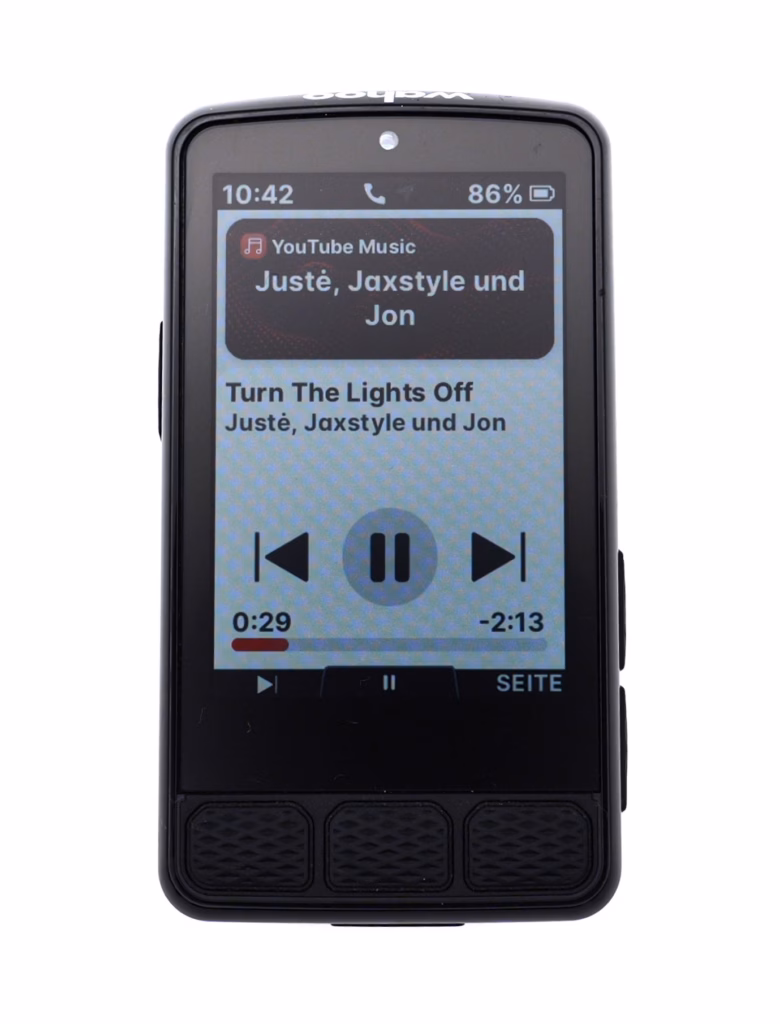 Wahoo ELEMNT ROAM 3 music controls – operate Spotify and Apple Music on your smartphone while riding