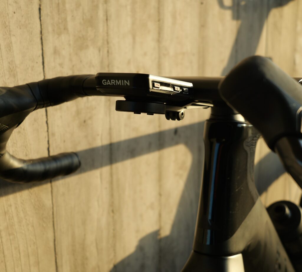 Garmin Bike Computer Mount on a Canyon Aeroad with Attachment for the Lupine SL Grano