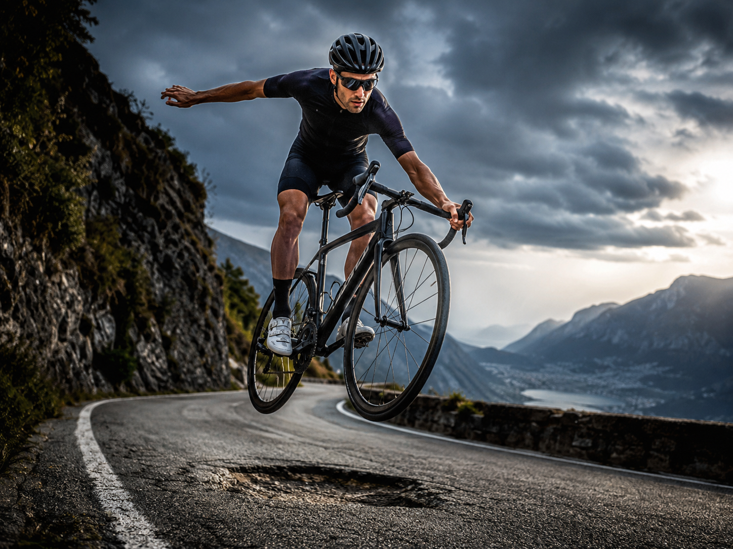 Increase road cycling visibility through secure bike control and road cycling technique