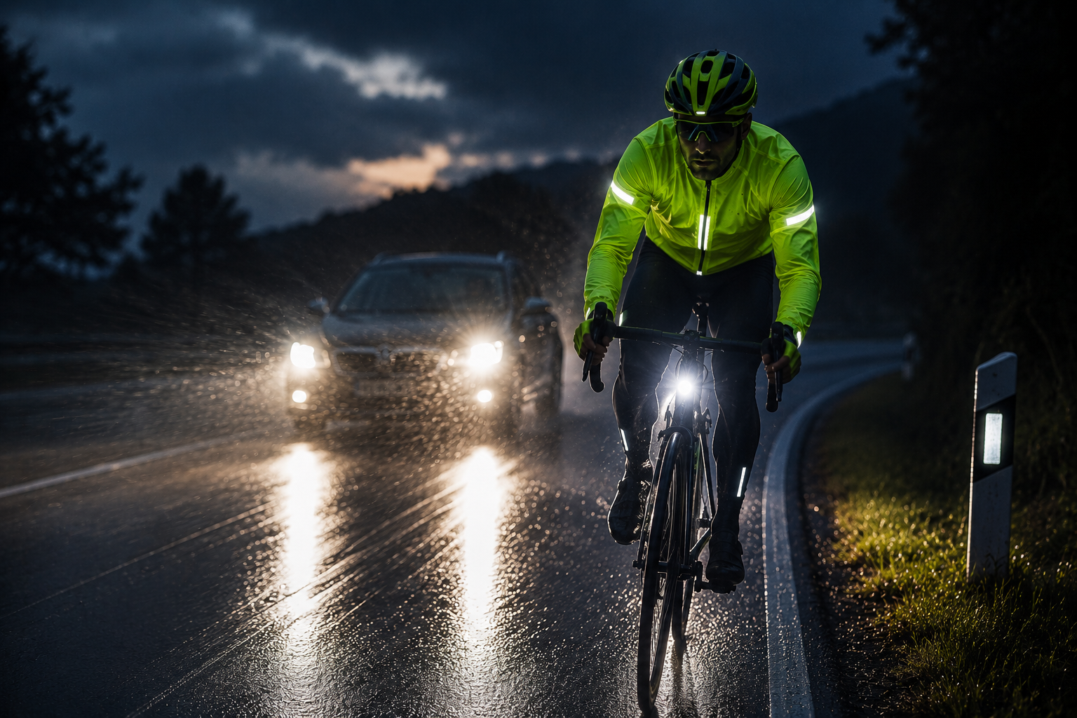 Helmets and visibility in road cycling