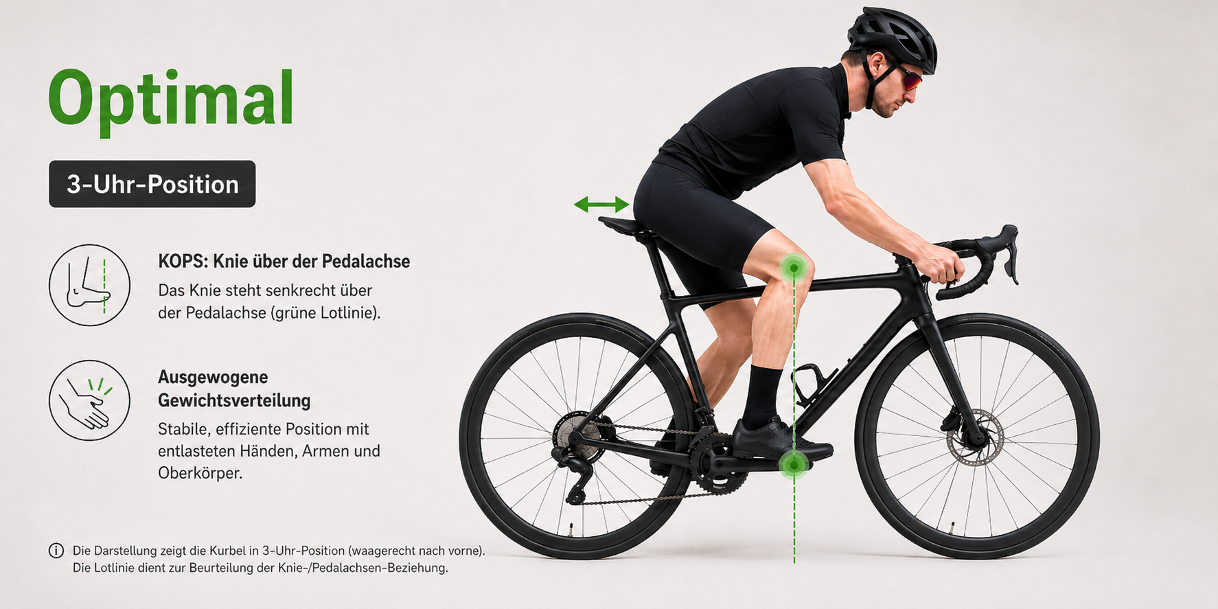 Bicycle saddle with visible rails to explain saddle setback