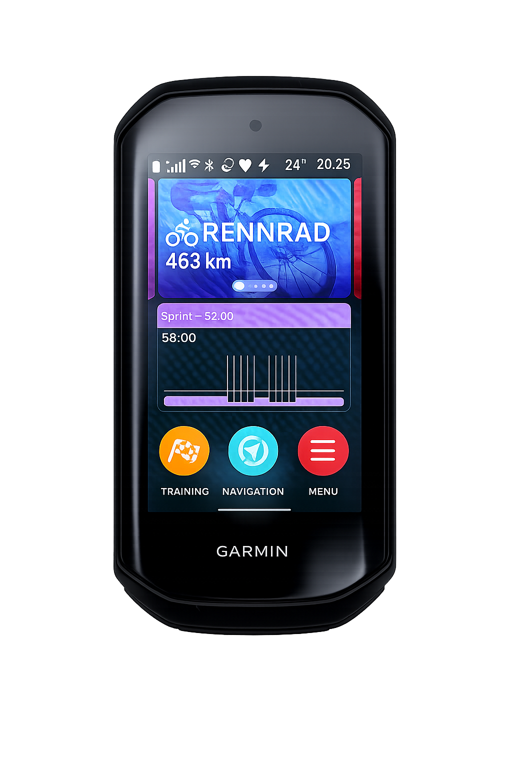 Garmin Edge 1050 bike computer from the front