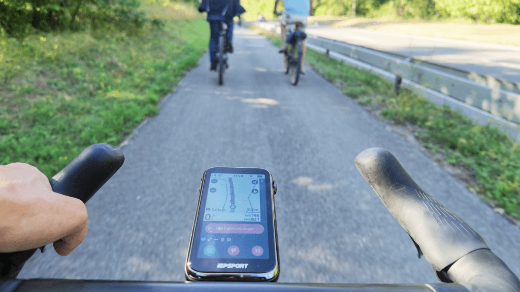 Road ride with the iGPSPORT BiNavi Ultra while testing the digital bell