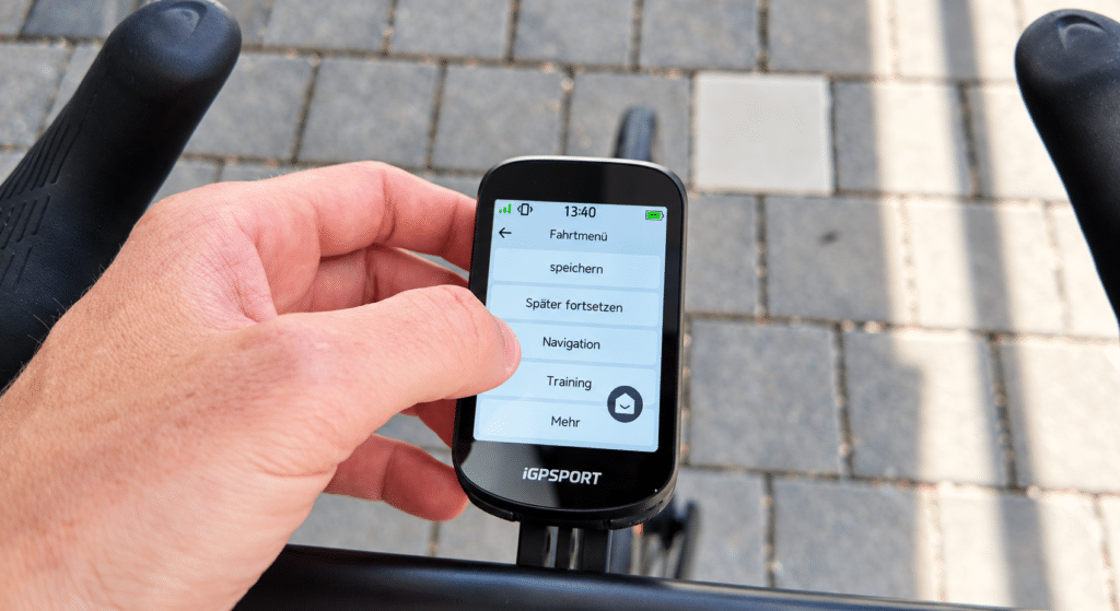iGPSPORT BSC200 Pro: Ride Menu Open Ride Menu on the iGPSPORT BSC200 Pro