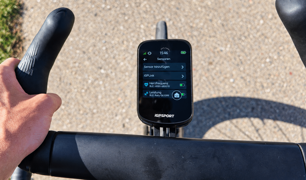 iGPSPORT BSC200 Pro: Pair Sensors iGPSPORT BSC200 Pro Sensor Menu with Paired Devices