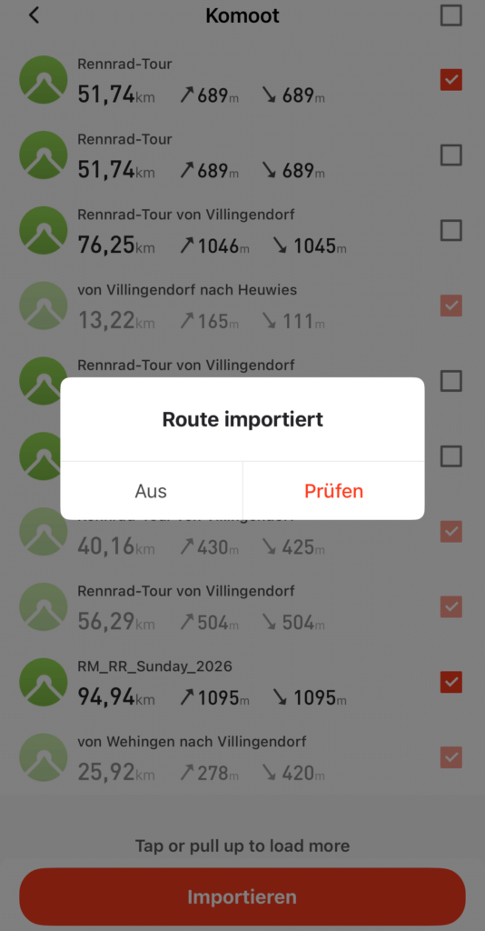 Route Overview in the iGPSPORT Smartphone App