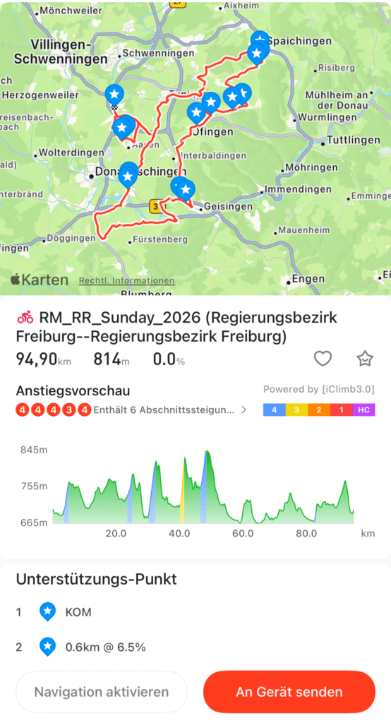 iGPSPORT App with a Map View and Send-to-Computer Function